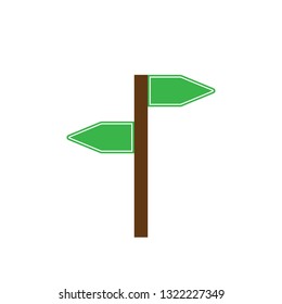 road sign information icon vector logo template
