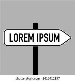 road sign isolated icon vector