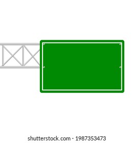 road sign isolated on a background. green traffic sign