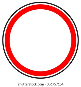 Road sign isolated on white. Editable vector graphic.