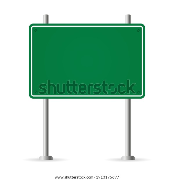 Road Sign Isolated On White Background Stock Vector (Royalty Free ...