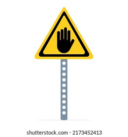 Señal de carretera aislada. Ilustración del vector