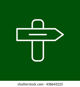 road sign line icon