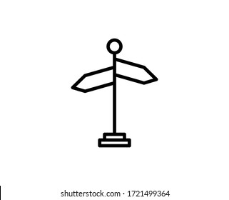 Road sign line icon. High quality outline symbol for web design or mobile app. Thin line sign for design logo. Black outline pictogram on white background
