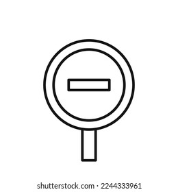 Road Sign line icon isolated on white background. Black flat thin icon on modern outline style. Linear symbol and editable stroke. Simple and pixel perfect stroke vector illustration. 