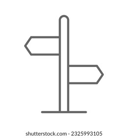 Symbol für die Straßenzeichenlinie. Vektorgrafik-Symbol