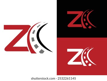 Logotipo de la señal de tráfico con la letra Z. Transporte y símbolo de la señal de tráfico