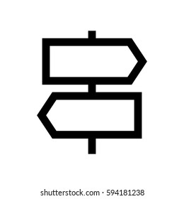 Road sign mini line, icon, background and graphic. The icon is black and white, linear  flat, vector, pixel perfect, minimal, suitable for web and print. 
