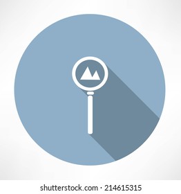 road sign - the mountain icon