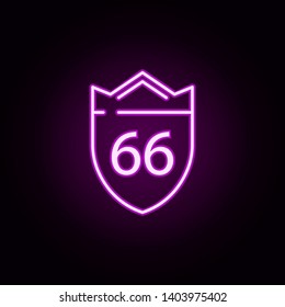 road sign neon icon. Elements of transportation set. Simple icon for websites, web design, mobile app, info graphics