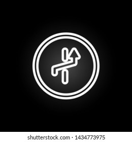road sign neon icon. Elements of road sign set. Simple icon for websites, web design, mobile app, info graphics