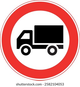 Road sign no heavy vehicles