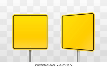 Señal de tráfico, objeto sobre fondo transparente. Ilustración vectorial