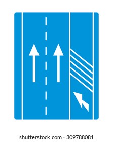 Road sign ,on vector background.