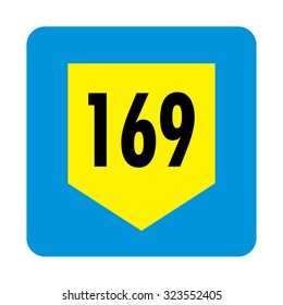 Road Sign on vector background.