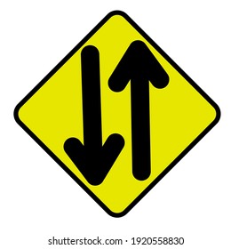 road sign on white background, vector illustration