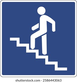 Road sign overhead pedestrian crossing. Inform road users about the presence a pedestrian crossing located above the roadway. Safe crossing the road. Road safety.