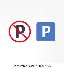 Road Sign. Parking Area