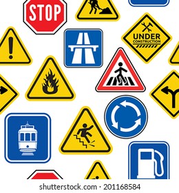 Road sign pattern