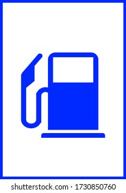 Carretera de reabastecimiento de combustible en un fondo blanco. Reabastecimiento de combustible. Reabastecimiento de combustible diesel. Plantilla para texto. Imagen vectorial. Cartel. Imagen de fondo.