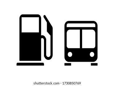 Road sign pointer car refueling on a white background. Petrol refueling. Diesel refueling. Template for text. Vector image. Poster. Background image.