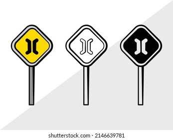 Ilustración de vectores imprimibles de señalización de carretera