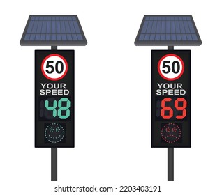 Road sign radar. vector illustration