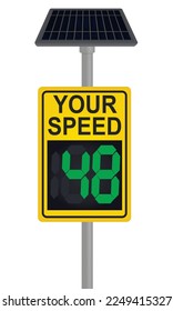 Road sign radar. vector illustration