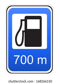 road sign refueling vector illustration isolated on white background