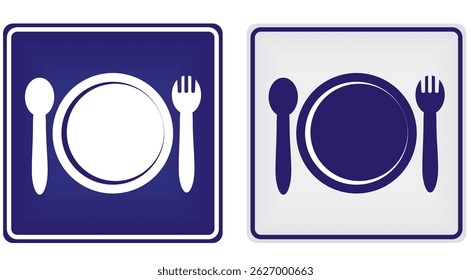 Road sign restaurant. vector illustration
