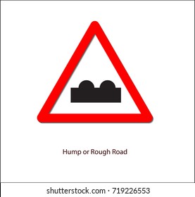 road sign, rough road