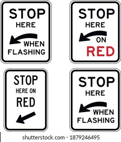Road sign set. Hand-drawn traffic sign icon in the United States. Isolated on white background. Vector illustration. Eps 10.