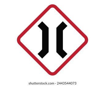 Road sign silhouette vector art white background