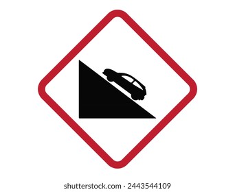 Road sign silhouette vector art white background