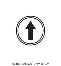 Diseño plano del Vector de la silueta de la señal de tráfico en el fondo blanco.