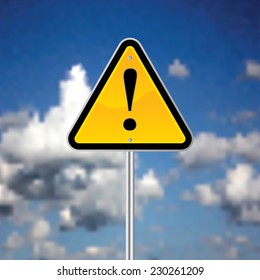 Road Sign Sky Background Vector Illustration Stock Vector (Royalty Free ...