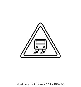 road sign stop icon. Element of traffic signs icon for mobile concept and web apps. Thin line road sign stop icon can be used for web and mobile on white background