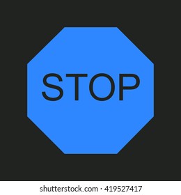 Road sign - stop .Vector.
