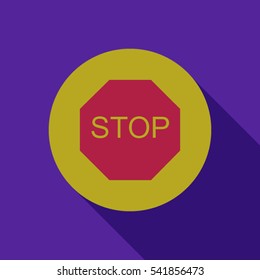 Road sign - stop .Vector.