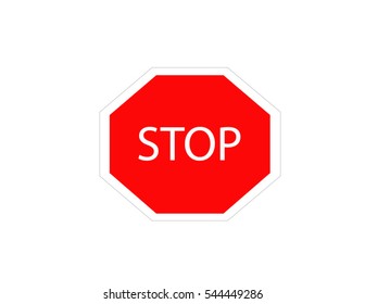 Road sign "Stop" vector