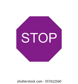 Road sign - stop .Vector.