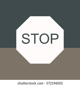 Road sign - stop .Vector.