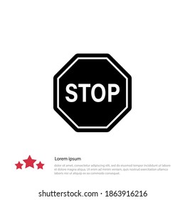 road sign stop. Vector illustration EPS 10.