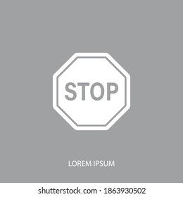 road sign stop. Vector illustration EPS 10.