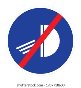 road sign, stopping mandatory lighting, vector icon	