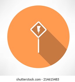road sign - storm icon