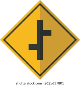 Straßenschild gestaffelte Kreuzung Transport