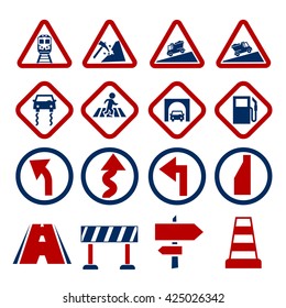road sign, symbol road icon set