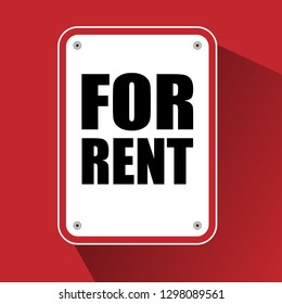 road sign and text for rent inside