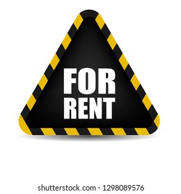 road sign and text for rent inside